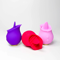 Vibrateur télescopique pour femmes, stimulation par léchage et succion, pétales de rose, fournisseur Amazon