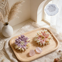 Sanxin Künstliche Ferland-Blumen Aromatherapie-Kerzenform aus Silikongel Unregelmäßige Form Handgemachte Seife Gips Fondant Backform