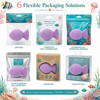 Éponge de maquillage JLY brevetée Tropical Fish, mélangeur cosmétique en mousse ultra-douce avec pointe de précision, éponge de maquillage couleur personnalisée