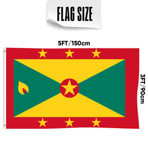 Bandera de Granada de Tela de Poliéster 100D de Alta Calidad de 3x5 Pies, Triple/Doble Capa, con Bloqueo de Luz - Product Image 2