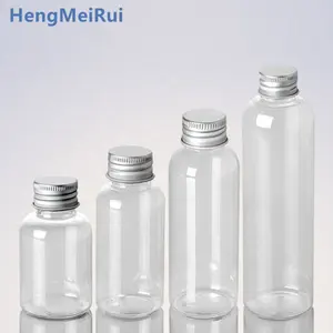 Melhor venda tampa de alumínio parafuso 50ML 75ML 100ML 250ML garrafa de plástico pet