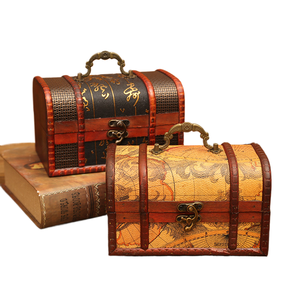 2408 guxiang Vintage boîte en bois anti-poussière film et télévision accessoires de tir artisanat décoration bijoux - Product Image 2