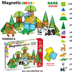 Nouveauté : <span class=keywords><strong>Puzzle</strong></span> magnétique <span class=keywords><strong>3D</strong></span> Animaux de la Forêt 7,5 cm – Jouets éducatifs STEM pour enfants – Tuiles magnétiques pour enfants - Product Image 5
