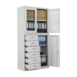 ตู้เอกสารเหล็กแนวตั้งสำหรับสำนักงานเฟอร์นิเจอร์สำนักงานดีไซน์ทันสมัยตู้เก็บเอกสารแผงโลหะ<span class=keywords><strong>ยื่น</strong></span>สำหรับโฮมออฟฟิศ - Product Image 3