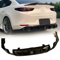 Kit Carrosserie Sport ABS Haute Qualité pour Voiture, Lame Avant, Lame Arrière, Jupes Latérales, Pare-chocs Noir Brillant pour MAZDA3 AXELA Berline 2020-2026