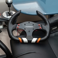 Volant de course universel TIYPEOR avec logo personnalisé, simulateur de jeu de course, 320 mm, plat, pour drift