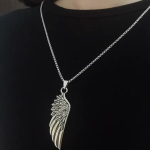 Gioielli di moda <span class=keywords><strong>con</strong></span> stile retrò Unisex lega dettagli Vintage angelo ali <span class=keywords><strong>collana</strong></span> pendente - Product Image 1