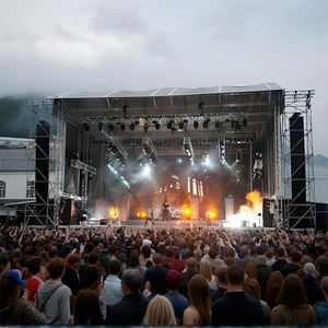 Yüksek kaliteli alüminyum düğün performans sahne açık DJ kare desen alüminyum kafes modeli için LED müzik sahne aydınlatma - Product Image 2