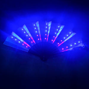 Kipas Led isi ulang kualitas tinggi untuk pesta iklan kustom Led Promosi kipas tangan - Product Image 5