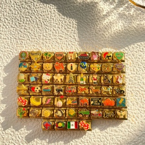 Nueva Pulsera Italiana de Ensamblaje Personalizado Serie Perro con Base Dorada, Cadena y Diamantes Bohemia en Forma de Animal - Product Image 1