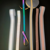 Fluo Néon Orange UV Noir Lumière Haute Visible Lumineux Lueur dans le Sombre Motif Segmenté Conception Élastique Sangle Bandes Bande Bande