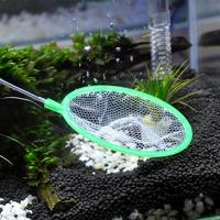 Épuisette d'aquarium en plastique écologique à mailles fines pour la capture de poissons ornementaux, crevettes et le nettoyage des débris