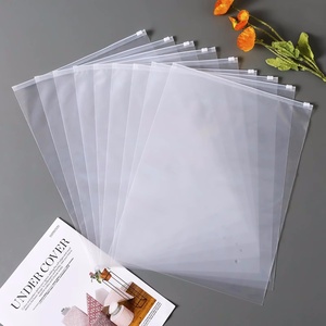 Emballage de vêtements zip-lock à curseur CPE sacs en poly sacs en plastique zip-lock givrés personnalisés mats pour vêtements sac à fermeture éclair - Product Image 1