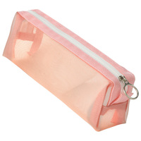 Littérature fraîche coloré Transparent maille sac à crayons créatif papeterie sac de rangement cylindre en forme de fermeture éclair étui à crayons