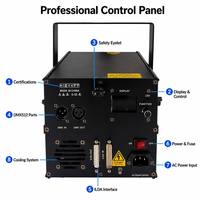 Projecteur de spectacle laser professionnel DMX512 16CH/20CH avec programmes kaléidoscopiques intégrés, indice de protection IP33, CRI95 pour scène de boîte de nuit