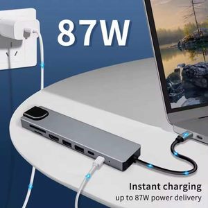 Manufacturer 8 in 1 Type <strong>C</strong> <strong>USB</strong> Hub with 1000Mbps RJ45 Ethernet <strong>USB</strong> <strong>C</strong> <strong>Dock</strong> Adapter <strong>USB</strong> 3.0 Hub for Desktop - Product Image 2