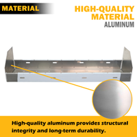 Soporte Universal Reforzado de Aluminio Plateado para Separador de Carga Estándar de Camión de Plataforma