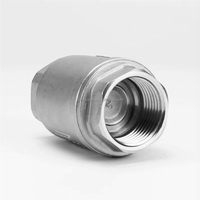Válvula de Retención Vertical de Alta Presión 1000WOG SS304 con Conexión Hembra NPT, Válvula Unidireccional de Línea con Resorte para Tuberías de Aceite y Gas