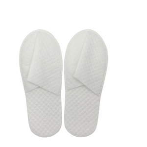 Chaussons jetables blancs de marque Tracey en gros, faible MOQ, stock bon marché, semelle antidérapante, options personnalisables pour les hôtels, utilisation en <span class=keywords><strong>voyage</strong></span> - Product Image 2