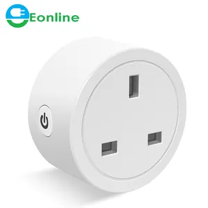 EONLINE Ổ Cắm Wifi Thông Minh 16A Tuya Ổ Cắm Điều Khiển Không Dây Kiểu Anh Với Bộ Hẹn Giờ Sạc Năng Lượng Hoạt Động Với Alexa Google Home