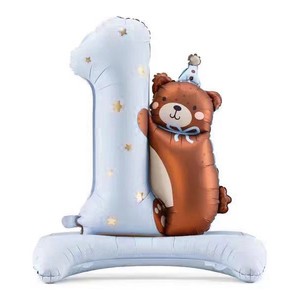 Globos de Papel de Aluminio de Colores Variados de la Marca Go Party, Número Uno, para la Decoración de la Fiesta de Primer Cumpleaños de un Bebé de 1 Año - Product Image 1