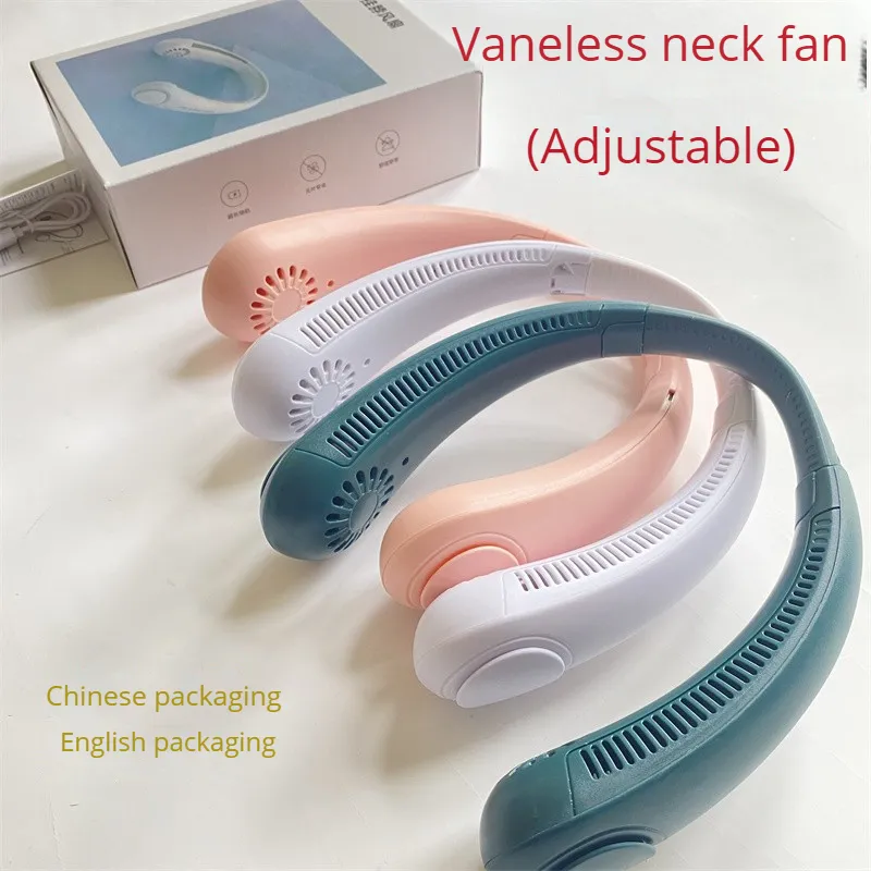 Wearable Sports Fan usb Neck Fan Hands Free Fanfashion Hand-free Mini Portable Folding usb Rechargeable hanging cooling