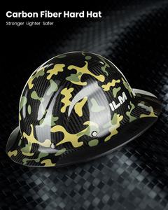 الأكثر مبيعًا من طراز ILM Hard Hat من ألياف الكربون بحافة كاملة 4-8 نقاط تعليق طراز OSHA و ANSI البناء MS401 - Product Image 2