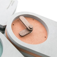 EMITDOOG 2020 Design Schreibtisch- & Tisch-MDF-Uhren, Moderne Heimdekoration, Minimalistische Quarz-Analog-Uhr, Kunst-Holzuhren-Modelle
