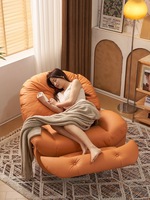 Fauteuil inclinable manuel simple en tissu, moderne et luxueux, avec cadre en bois et pieds en métal, idéal pour salon