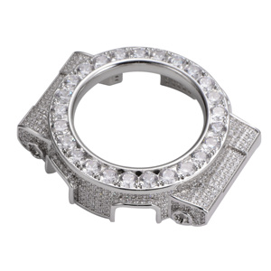 Nouvelle conception Montres pour hommes en argent 925 serties de moissanite VVS D, couvercle de lunette de montre personnalisé modifié pour GA100/GA110 - Product Image 3