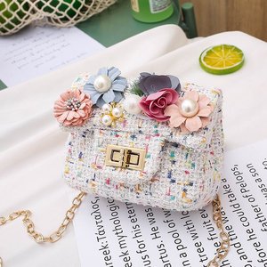 Nouveau sac à bandoulière en velours pour enfants, motif floral, mini sacs à la mode pour femmes - Product Image 2