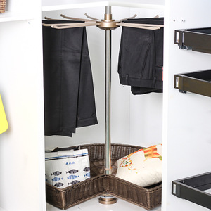 Cesto Portabiancheria Rotante Multifunzionale a 3 Livelli per Armadio <span class=keywords><strong>Angolare</strong></span> - Product Image 6