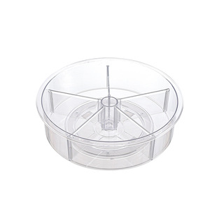 Spice Storage Organizer Round Plastic Container With Lid For Kitchen Use - Product Image 5