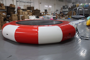 Trampolín Acuático Inflable Gigante, Combinación <span class=keywords><strong>de</strong></span> Brincolín y Tobogán <span class=keywords><strong>para</strong></span> Jardín, Parque Acuático Inflable <span class=keywords><strong>de</strong></span> PVC <span class=keywords><strong>para</strong></span> Niños, Adultos y Fiestas - Product Image 6