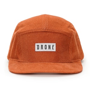 Gorras de Correr de 5 Paneles con Logotipo de Etiqueta Tejida de Pana Sin Estructura Personalizada - Product Image 2