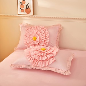 Parure de lit nordique à <span class=keywords><strong>fleurs</strong></span> en trois dimensions, <span class=keywords><strong>housse</strong></span> de <span class=keywords><strong>couette</strong></span> et taie d'oreiller - Product Image 3
