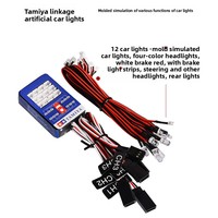 Jeu de 12 lumières flash LED RC pour modèles réduits intelligents de voitures en plastique télécommandées Lumières artificielles de voiture