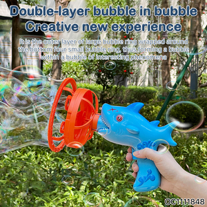 B/O Summer Electric Kids Pequeño tiburón Burbuja de agua Juguete para niños con luces - Product Image 4