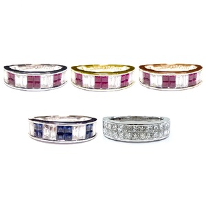 Vente en gros de bagues de mariage classiques en or blanc massif 18 carats pour femmes, prix d'usine, sertissage invisible, rubis naturel véritable - Product Image 4