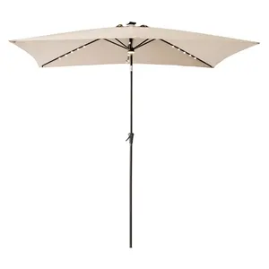 Parasol extérieur de jardin de parapluie de patio de loisirs de piscine avec la lumière de LED