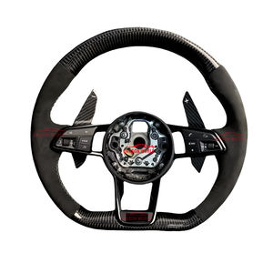 Volant de voiture en fibre de carbone forgé pour <span class=keywords><strong>Audi</strong></span> <span class=keywords><strong>RS4</strong></span> A4 B8.5 TT 8J A4 B6 4F S8 D4 S4 B8.B9 RS3 8V A6 C6 4F TT <span class=keywords><strong>MK1</strong></span> - Product Image 1