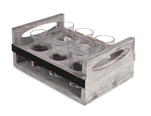 Set Personalizzato di Bicchieri da Degustazione da 6 oz con Vassoio in Legno Marrone <span class=keywords><strong>e</strong></span> Etichette Mini Lavagna, Tavola in Legno per Degustazione Birra - Product Image 4
