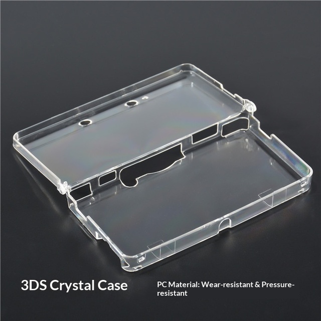 3DS Crystal Case for Nintendo 3DS Clear Shell PC Material Transparent Cover Protective Case for 3DS Game Console