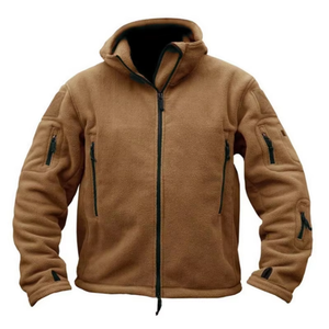 Vendita calda OEM fabbrica Logo personalizzato con collo a cerniera felpe in poliestere da uomo in pile grigio polare - Product Image 2