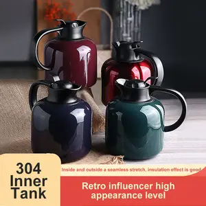 bright color hot water kettle comfortable handle flask set Heat-trapping water bottles