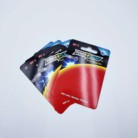 Emballage en blister personnalisé haute résistance à la déchirure, carton avec bande de scellage thermique et fente Euro pour piles AA/AAA/9V