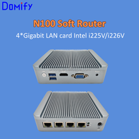 Router Firewall Mini PC Portabel Quad Core Celeron N100 N95 2.5G LAN DDR5 Pfsense Rumah/Perusahaan Stok Tanpa Kipas Aluminium LS04