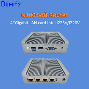 Xách tay Mini PC tường lửa Router Quad Core Celeron N100 N95 2.5 gam Lan DDR5 pfsense nhà/doanh nghiệp Chứng Khoán không quạt hợp kim nhôm - Product Image 2