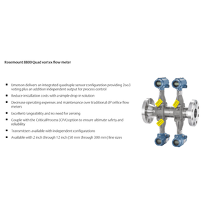 Débitmètre Quad Vortex Rosemount 8800 100% neuf et original, de haute qualité et fiabilité de classe mondiale - Product Image 6