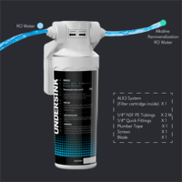 Filter Air Inline di Bawah Wastafel-Alkali PH+ Remineralisasi Manual untuk RV, Hotel & Penggunaan Luar Ruangan, Filtrasi 6 Tahap, Pasang Sistem RO